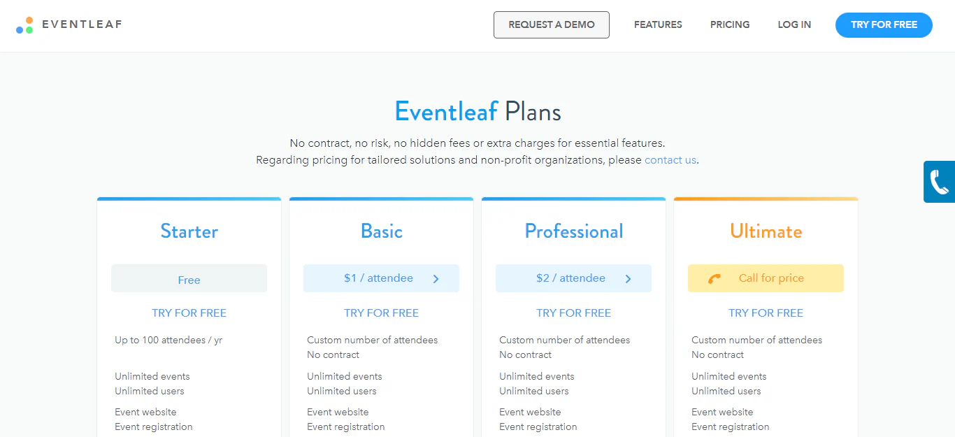 eventleaf-pricing